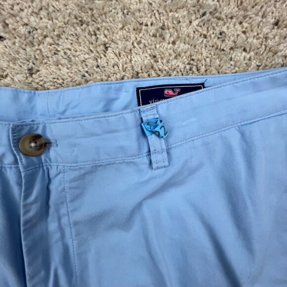 Vineyard Vines Shorts Mens Size 40 Flat Front Blue Chino Cotton Casual Short - Picture 12 of 15